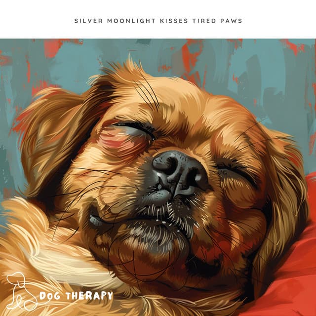 Silver Moonlight Kisses Tired Paws - Dog Therapy