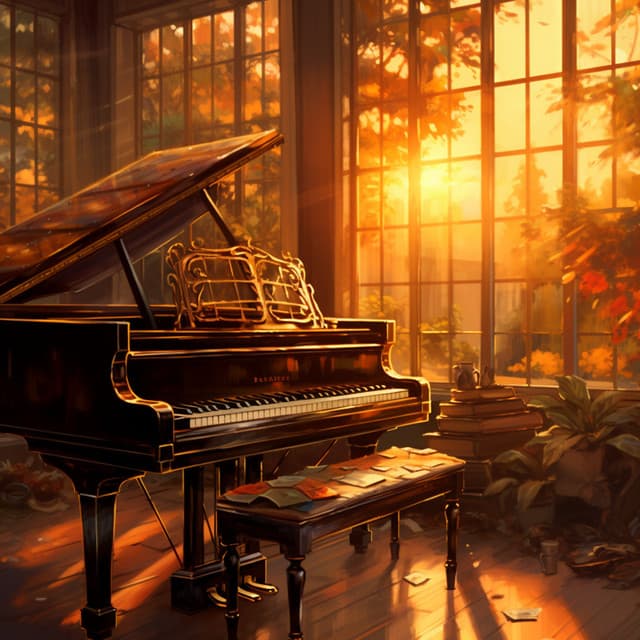 Prado Iluminado Por La Luna: Piano Baila Con Sombras Bajo Rayos Plateados - Relajante Piano Jazz