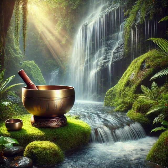 Peaceful Morning: Tibetan Singing Bowl by The Waterfall - Daniel Shanti