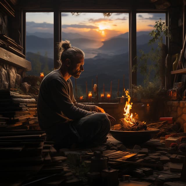 Resonancia De Enfoque Zen: Música Junto Al Fuego Para La Concentración - Tonos isocrónicos Arrastre de ondas cerebrales